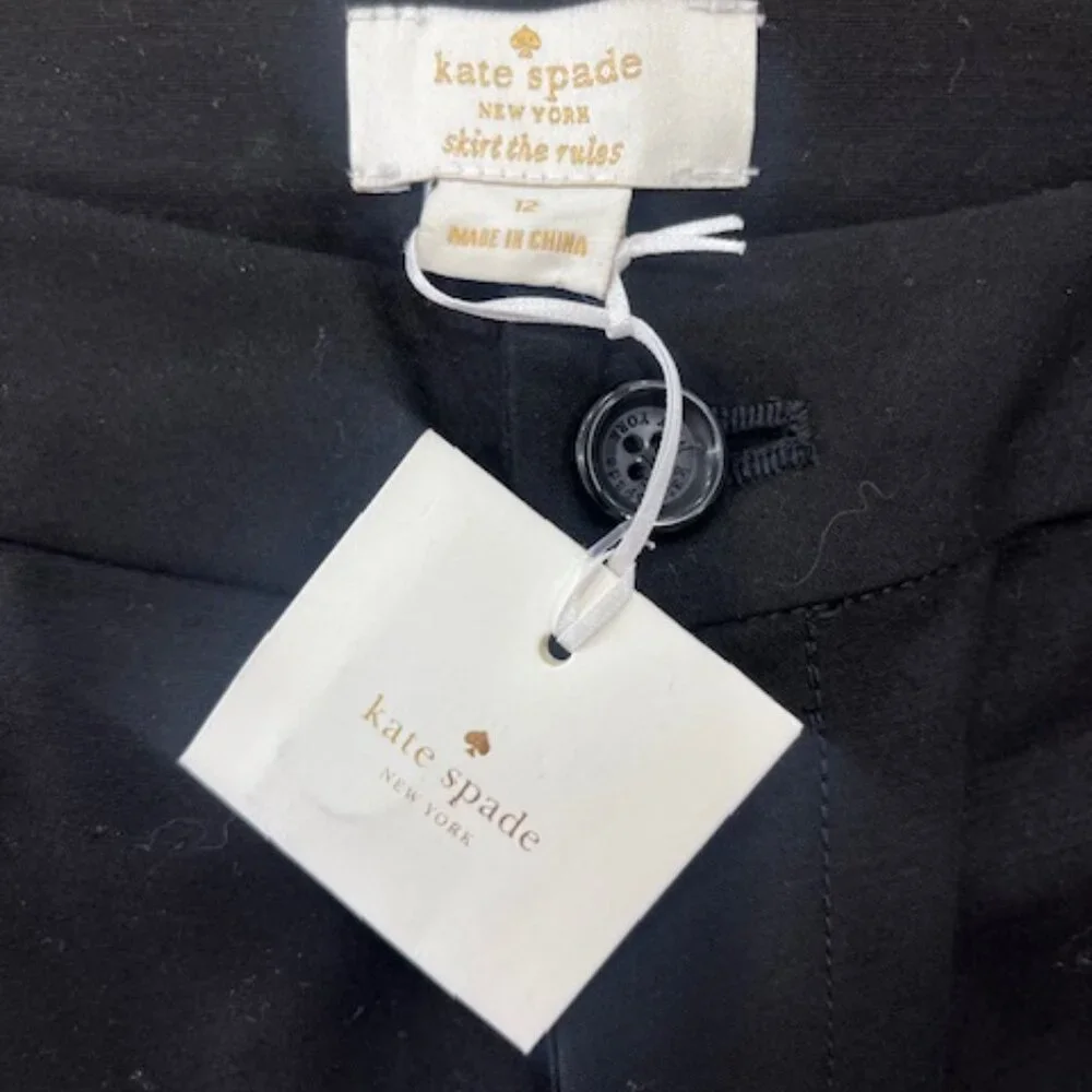 Kate Spade Black  Ribbon Pants, Kids Size 12 - Picture 3 of 9